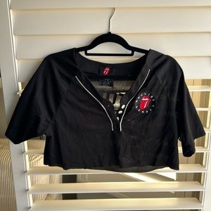 Rolling Stones cropped jersey